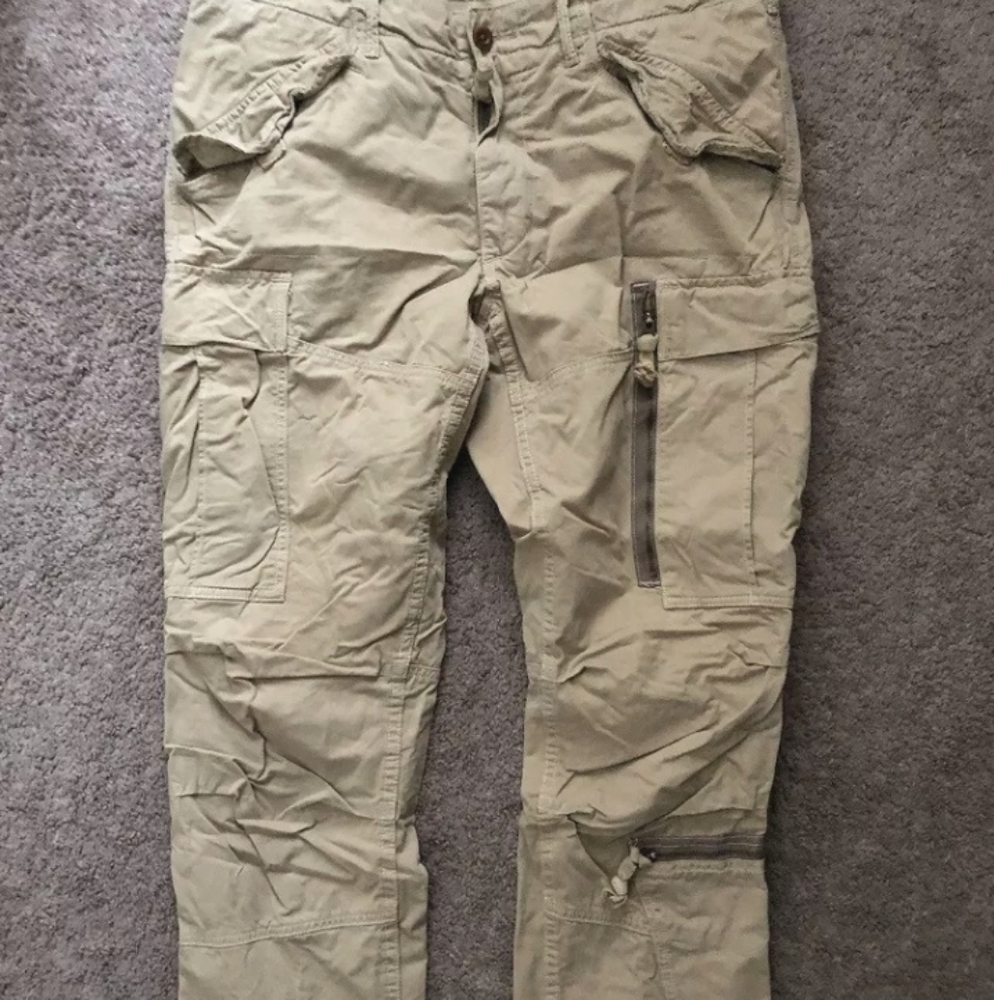 MENS POLO RALPH LAUREN MILITARY CARGO PANTS SIZE 35 X 30